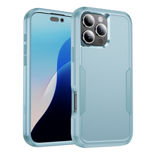 

For iPhone 16 Pro Commuter Shockproof TPU + PC Phone Case(Grey Green)