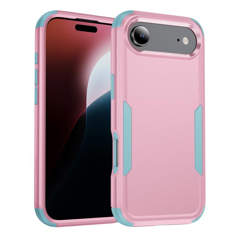 

For iPhone 17 Air Commuter Shockproof TPU + PC Phone Case(Pink+Grey Green)