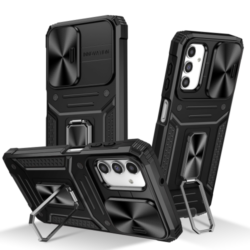 

For Samsung Galaxy A14 4G/5G Camshield Robot TPU Hybrid PC Phone Case(Black)