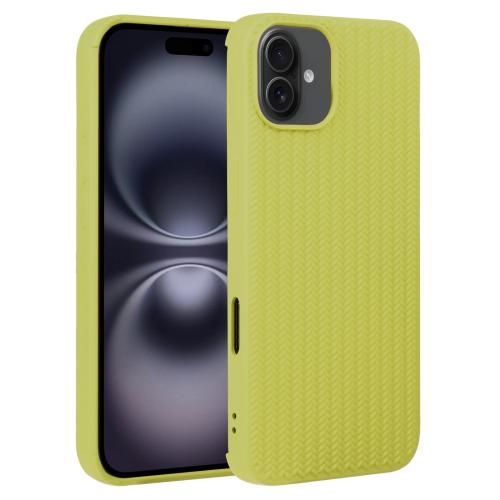 

For iPhone 16 Weave Texture Silicone Phone Case(Green)