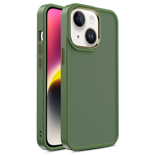

For iPhone 15 Plus Shield Skin Feel PC + TPU Phone Case(Dark Green)