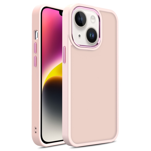

For iPhone 15 Shield Skin Feel PC + TPU Phone Case(Pink)