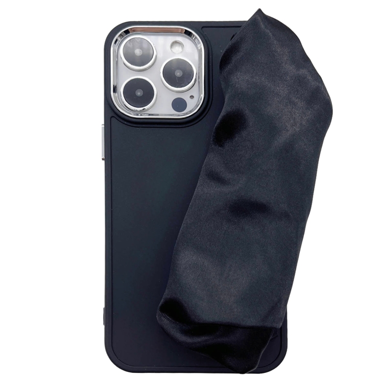 

For iPhone 14 Pro Max 2 in 1 Electroplating Wristband Phone Case(Black)