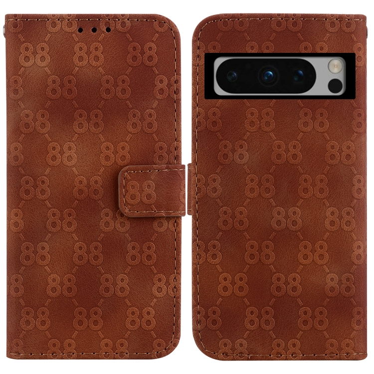 

For Google Pixel 8 Pro Double 8-shaped Embossed Leather Phone Case(Brown)