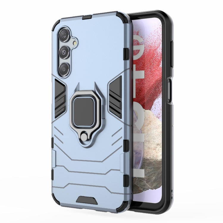 

For Samsung Galaxy M34 PC + TPU Shockproof Protective Phone Case with Magnetic Ring Holder(Navy Blue)
