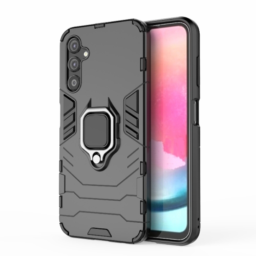 

For Samsung Galaxy A25 5G PC + TPU Shockproof Protective Phone Case with Magnetic Ring Holder(Black)
