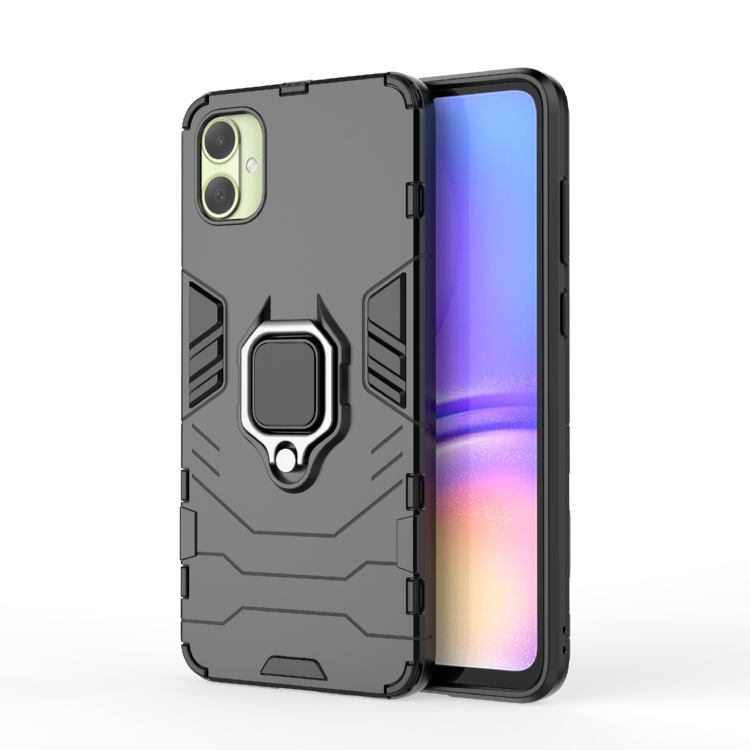 

For Samsung Galaxy A05 4G PC + TPU Shockproof Protective Phone Case with Magnetic Ring Holder(Black)