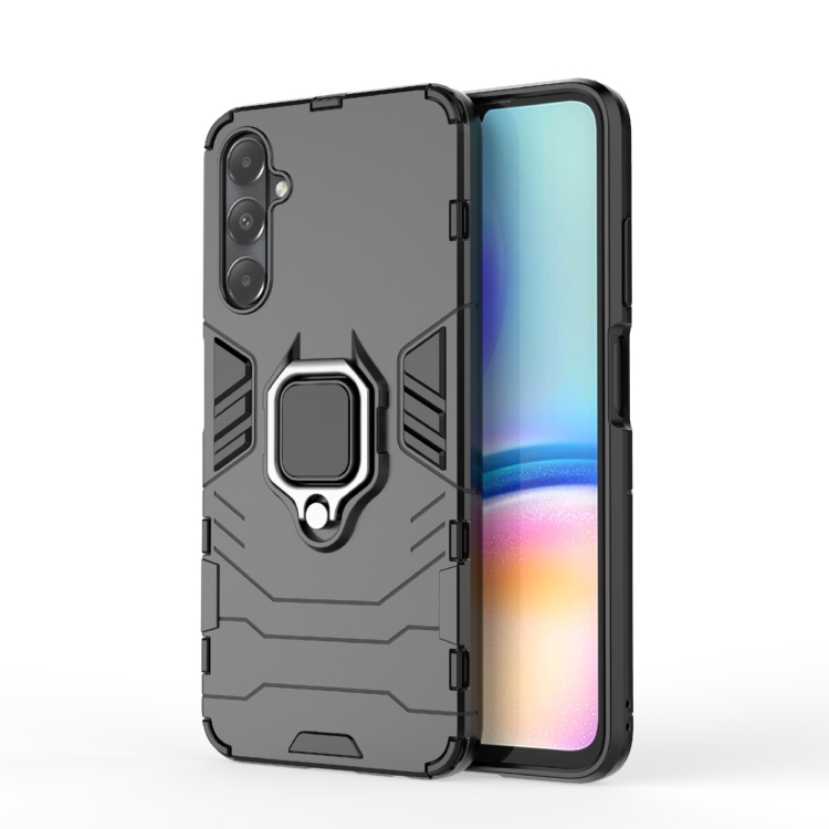 

For Samsung Galaxy A05s 4G PC + TPU Shockproof Protective Phone Case with Magnetic Ring Holder(Black)