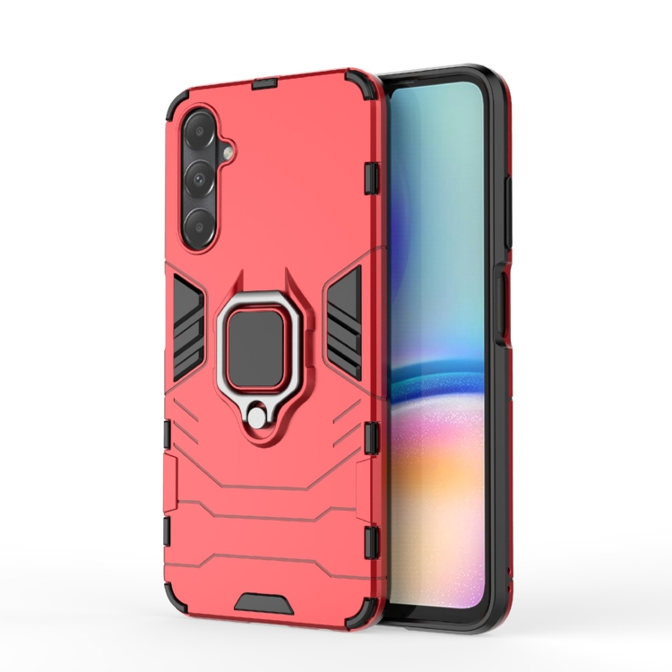 

For Samsung Galaxy A05s 4G PC + TPU Shockproof Protective Phone Case with Magnetic Ring Holder(Red)