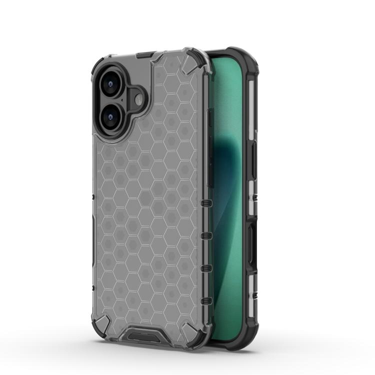 

For iPhone 17 Honeycomb Shockproof Phone Case(Black)
