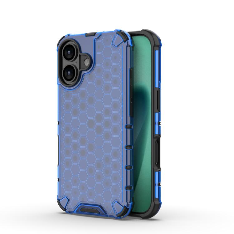 

For iPhone 17 Honeycomb Shockproof Phone Case(Blue)