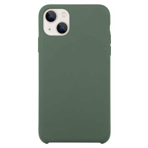 Solid Silicone Phone Case For iPhone 15(Dark Green)