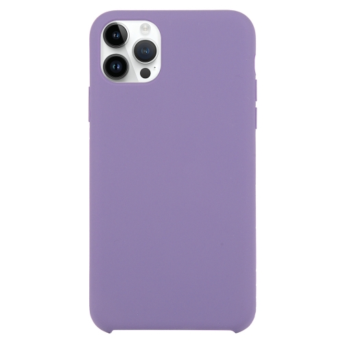 Solid Silicone Phone Case For iPhone 15 Pro(Purple)