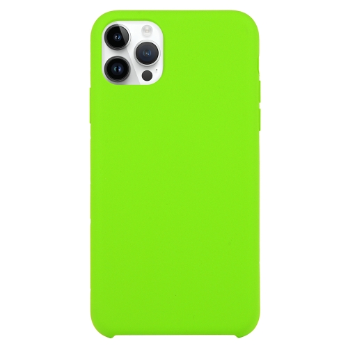 Solid Silicone Phone Case For iPhone 15 Pro Max(Light Green)