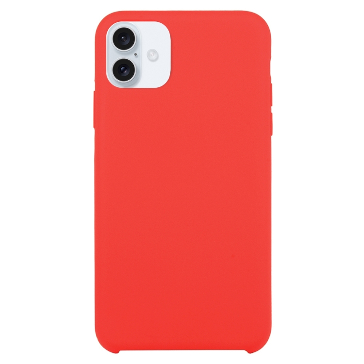 

Solid Silicone Phone Case For iPhone 16(Red)