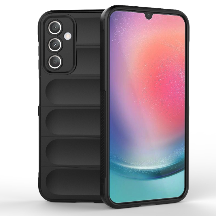 

For Samsung Galaxy A25 5G Magic Shield TPU + Flannel Phone Case(Black)