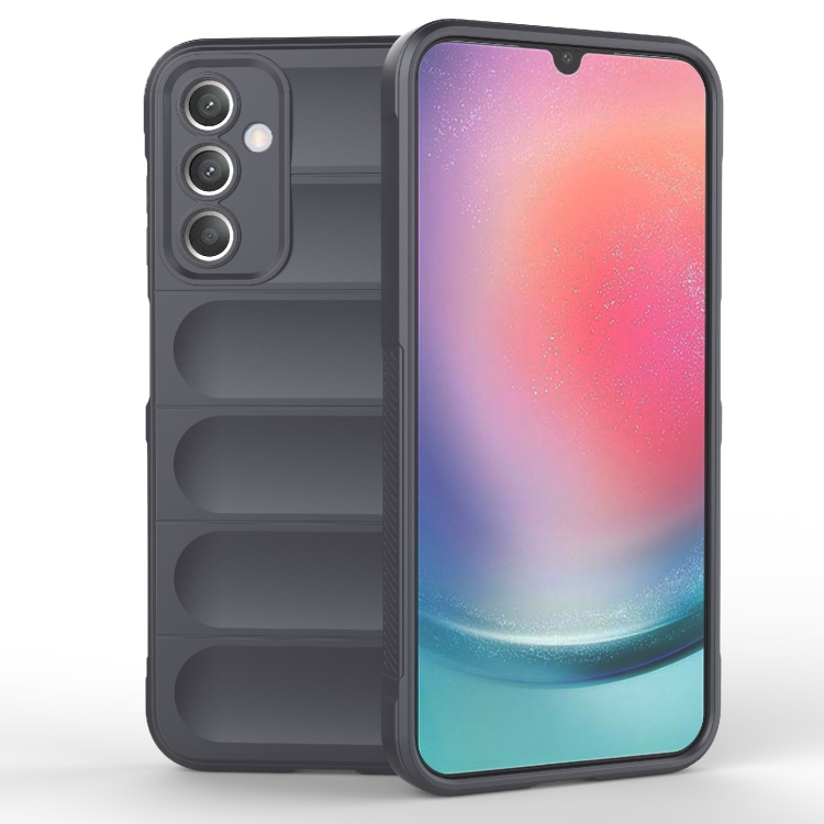 

For Samsung Galaxy A25 5G Magic Shield TPU + Flannel Phone Case(Dark Grey)