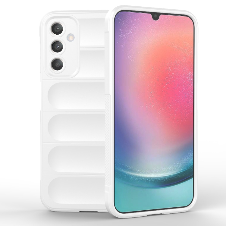 

For Samsung Galaxy A25 5G Magic Shield TPU + Flannel Phone Case(White)