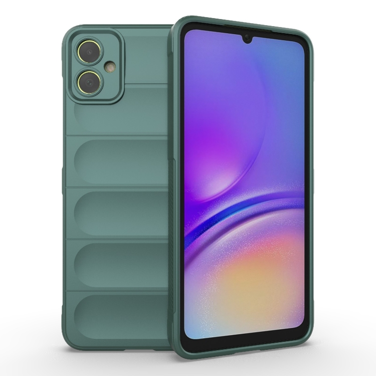 

For Samsung Galaxy A05 4G Magic Shield TPU + Flannel Phone Case(Dark Green)