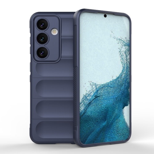 

For Samsung Galaxy S24 5G Magic Shield TPU + Flannel Phone Case(Dark Blue)