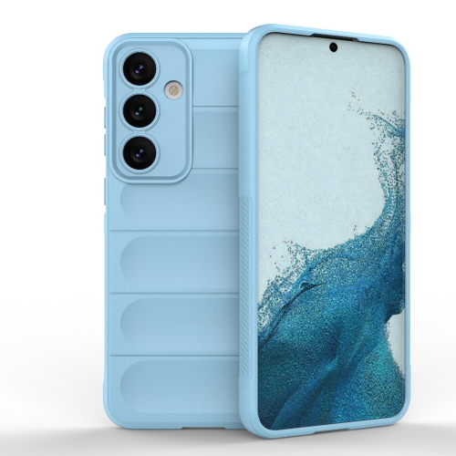 

For Samsung Galaxy S24+ 5G Magic Shield TPU + Flannel Phone Case(Light Blue)