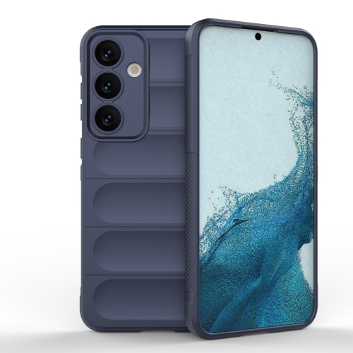 

For Samsung Galaxy S24+ 5G Magic Shield TPU + Flannel Phone Case(Dark Blue)