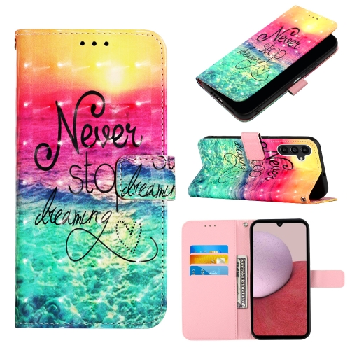

For Samsung Galaxy A15 3D Painting Horizontal Flip Leather Phone Case(Chasing Dreams)