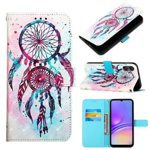 

For Samsung Galaxy A05 3D Painting Horizontal Flip Leather Phone Case(Color Drop Wind Chimes)