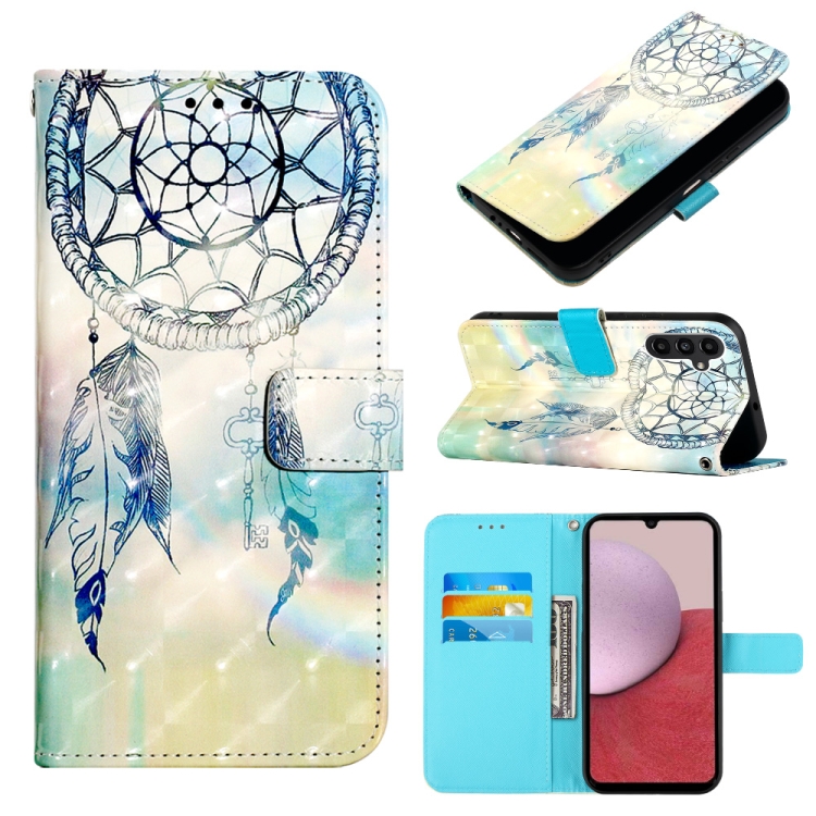 

For Samsung Galaxy A05s 3D Painting Horizontal Flip Leather Phone Case(Dream Wind Chimes)