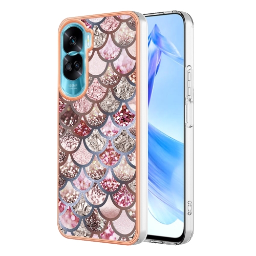 

For Honor 90 Lite 5G Electroplating IMD TPU Phone Case(Pink Scales)