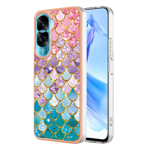 For Honor 90 Lite 5G Electroplating IMD TPU Phone Case(Colorful Scales)