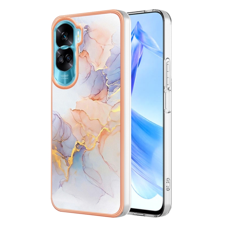 

For Honor 90 Lite 5G Electroplating IMD TPU Phone Case(White Marble)