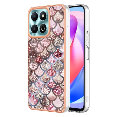 

For Honor X6b Electroplating IMD TPU Phone Case(Pink Scales)