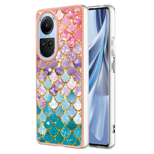 

For OPPO Reno10 5G Global Electroplating IMD TPU Phone Case(Colorful Scales)