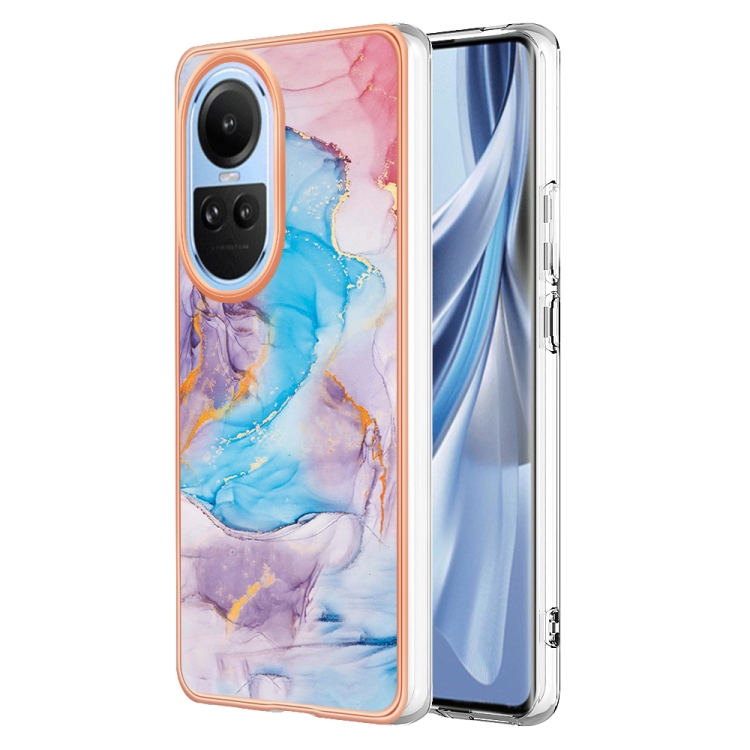 

For OPPO Reno10 5G Global Electroplating IMD TPU Phone Case(Blue Marble)
