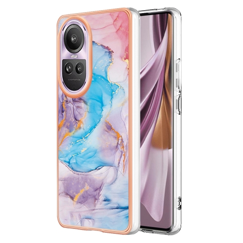 

For OPPO Reno10 Pro 5G Global Electroplating IMD TPU Phone Case(Blue Marble)