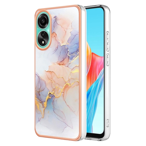 

For OPPO A78 4G Electroplating IMD TPU Phone Case(White Marble)