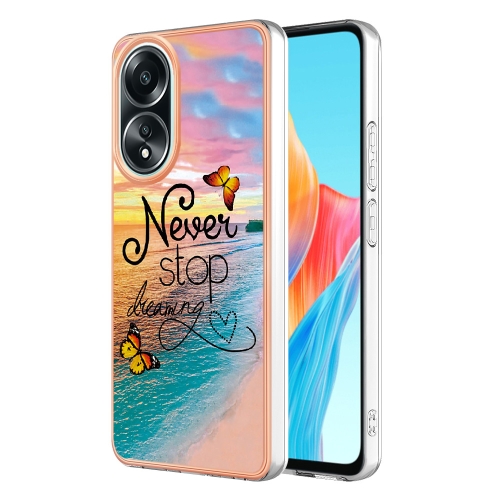 

For OPPO A58 4G Electroplating IMD TPU Phone Case(Dream Butterfly)