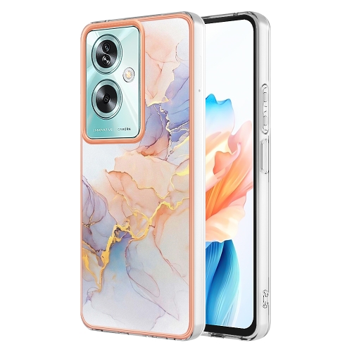 

For OPPO A79 5G Global Electroplating IMD TPU Phone Case(White Marble)