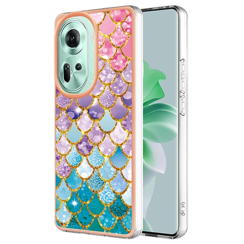 

For OPPO Reno11 5G Global Electroplating IMD TPU Phone Case(Colorful Scales)