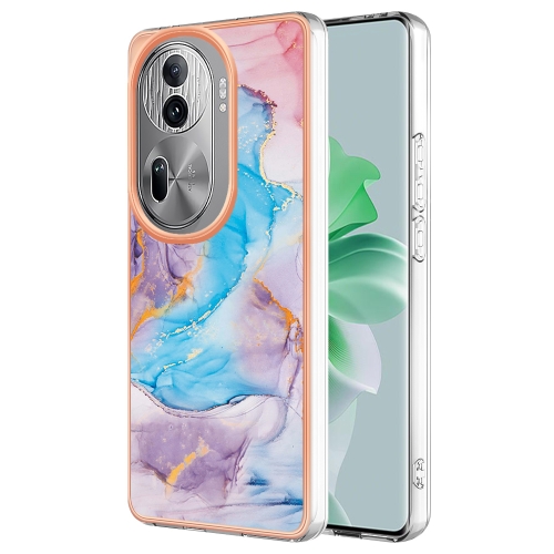 

For OPPO Reno11 Pro 5G Global Electroplating IMD TPU Phone Case(Blue Marble)