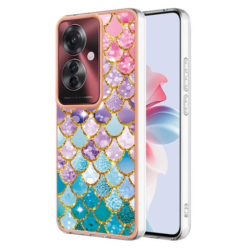 

For OPPO Reno11 F 5G Global Electroplating IMD TPU Phone Case(Colorful Scales)