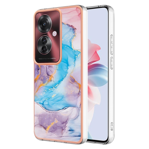 

For OPPO Reno11 F 5G Global Electroplating IMD TPU Phone Case(Blue Marble)