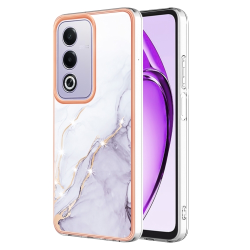 

For OPPO A80 5G / A3 Pro Global Electroplating Marble Dual-side IMD Phone Case(White 006)