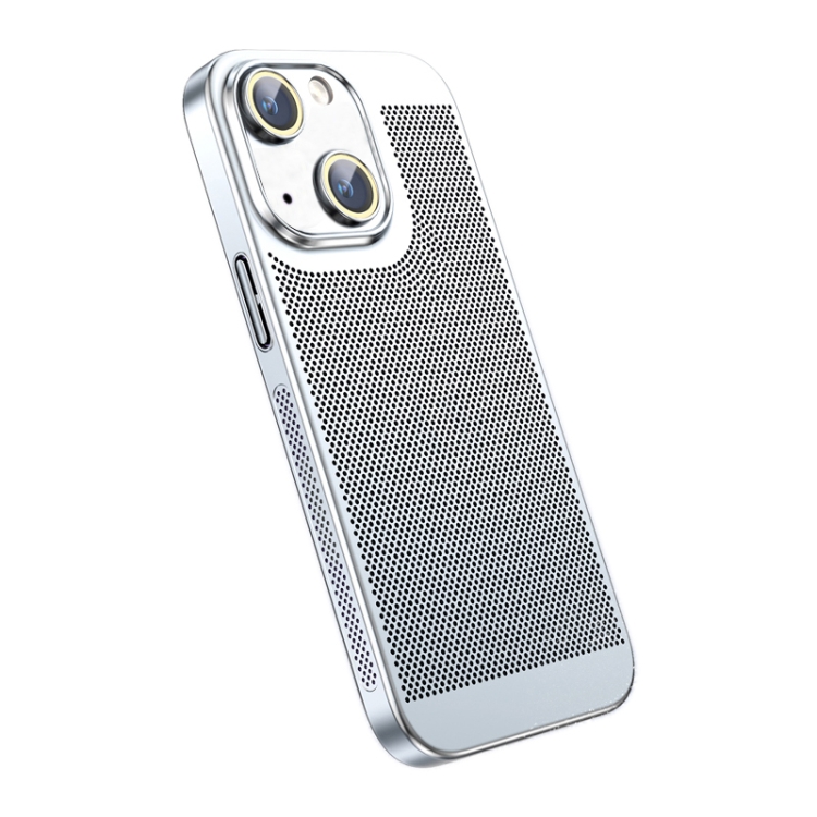 

For iPhone 14 Ice Sense Heat Dissipation Electroplating PC Phone Case(Silver)