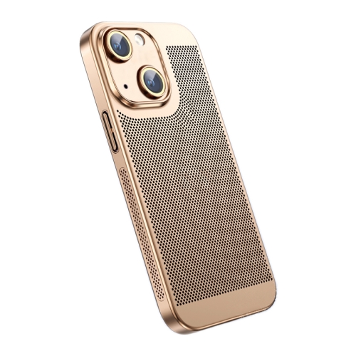 

For iPhone 14 Ice Sense Heat Dissipation Electroplating PC Phone Case(Champagne Gold)