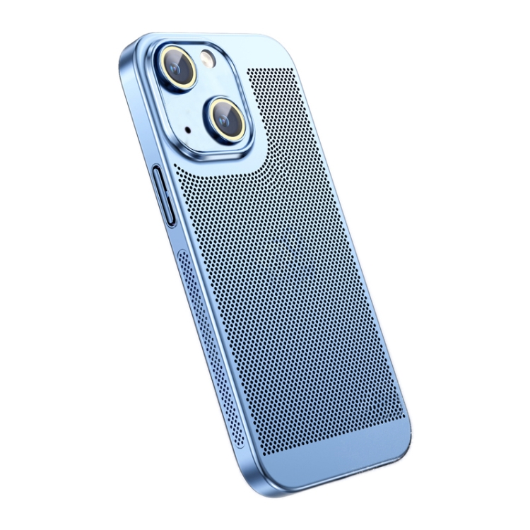 

For iPhone 14 Ice Sense Heat Dissipation Electroplating PC Phone Case(Blue)