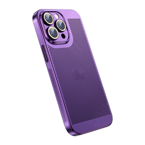 

For iPhone 12 Pro Max Ice Sense Heat Dissipation Electroplating PC Phone Case(Purple)