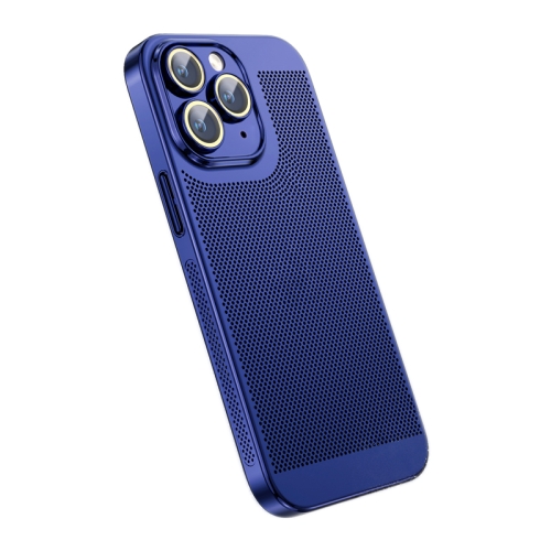 

For iPhone 11 Pro Max Ice Sense Heat Dissipation Electroplating PC Phone Case(Navy Blue)