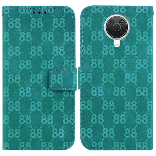 

For Nokia G10 / G20 Double 8-shaped Embossed Leather Phone Case(Green)